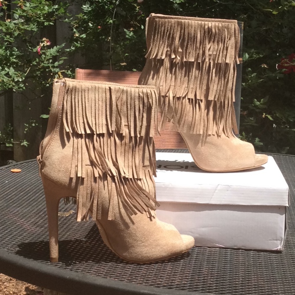 Brown Faux Suede Stilettos